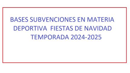 Imagen Bases Subvenciones Fiestas de Navidad Temporada 2024-2025